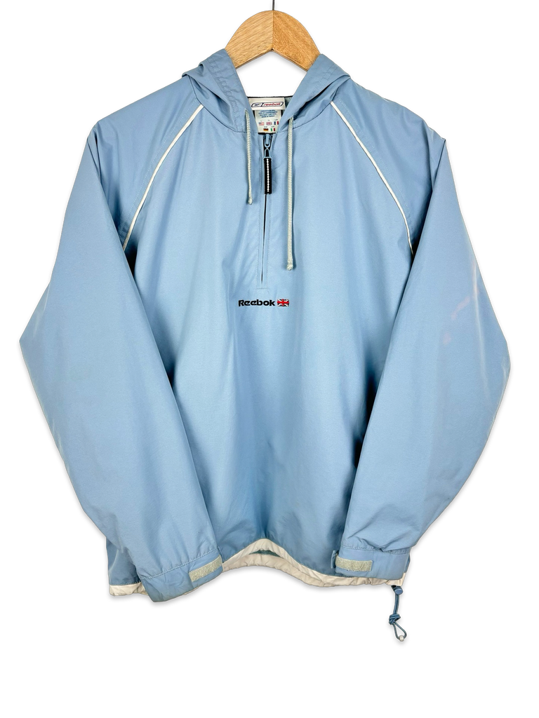 Vintage Reebok Light Blue Quarter-Zip Windbreaker