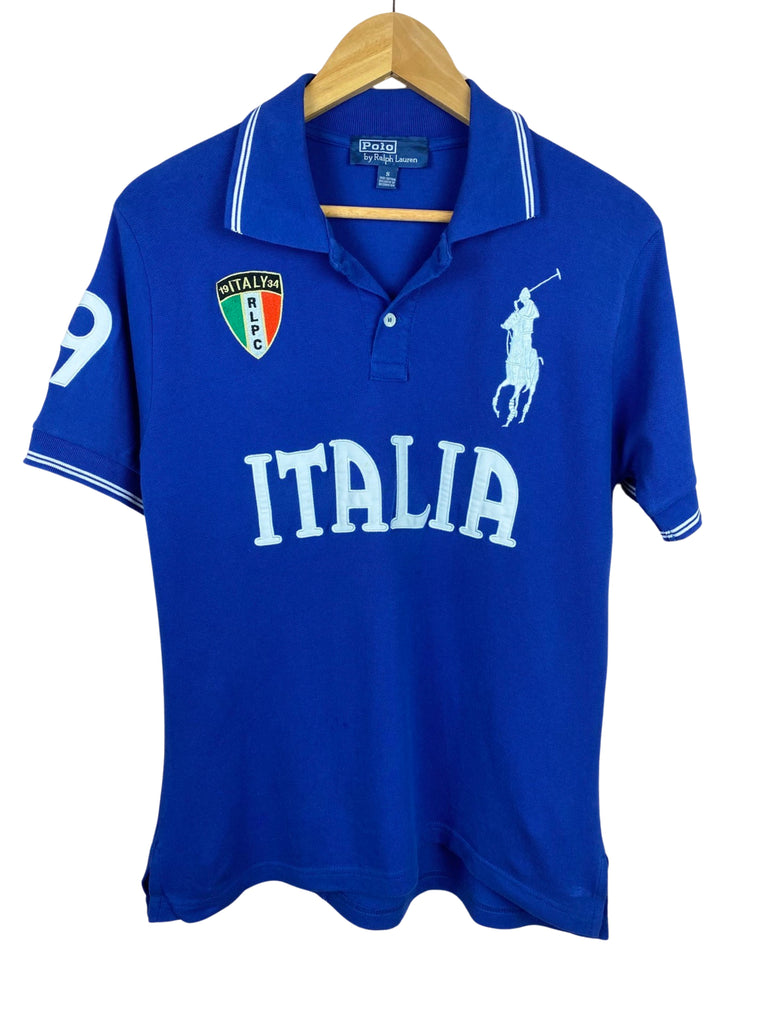 Y2K Polo Ralph Lauren Italia Blue Collared Shirt