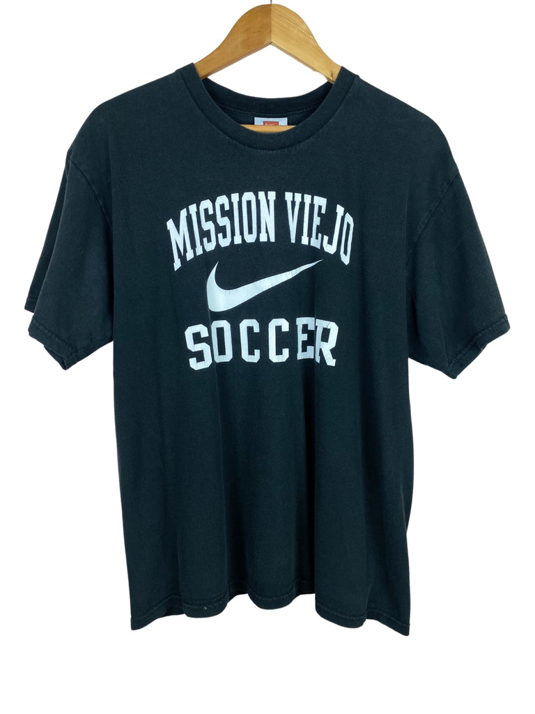 Y2K Nike Soccer Black T-Shirt (Large) 