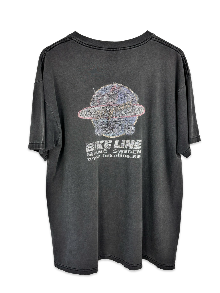 Vintage Harley Davidson Bike Line Grey T-Shirt