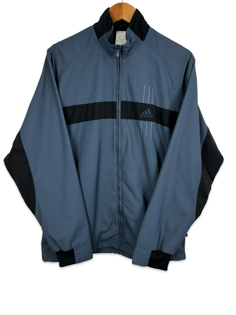 Y2K Adidas Steel-Blue Lined Track Jacket 