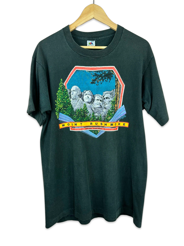 Vintage Mount Rushmore Black Single-Stitch T-Shirt