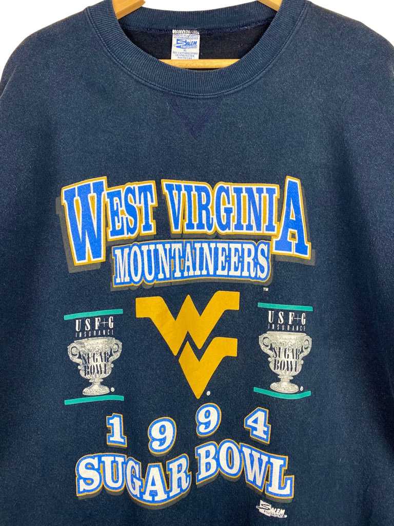 Vintage 1994 West Virginia Mountaineers Navy Blue Sweatshirt