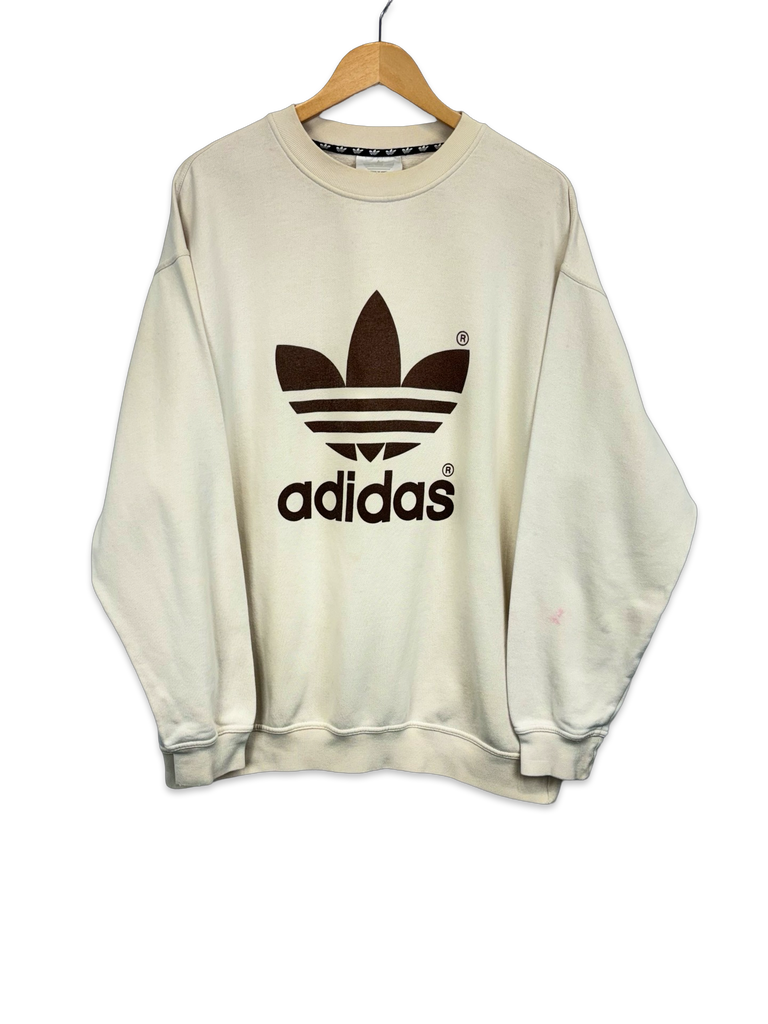 Vintage Adidas Trefoil Cream Sweatshirt 