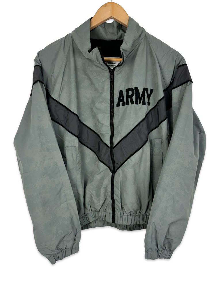 Y2K Grey Army Bomber Jacket