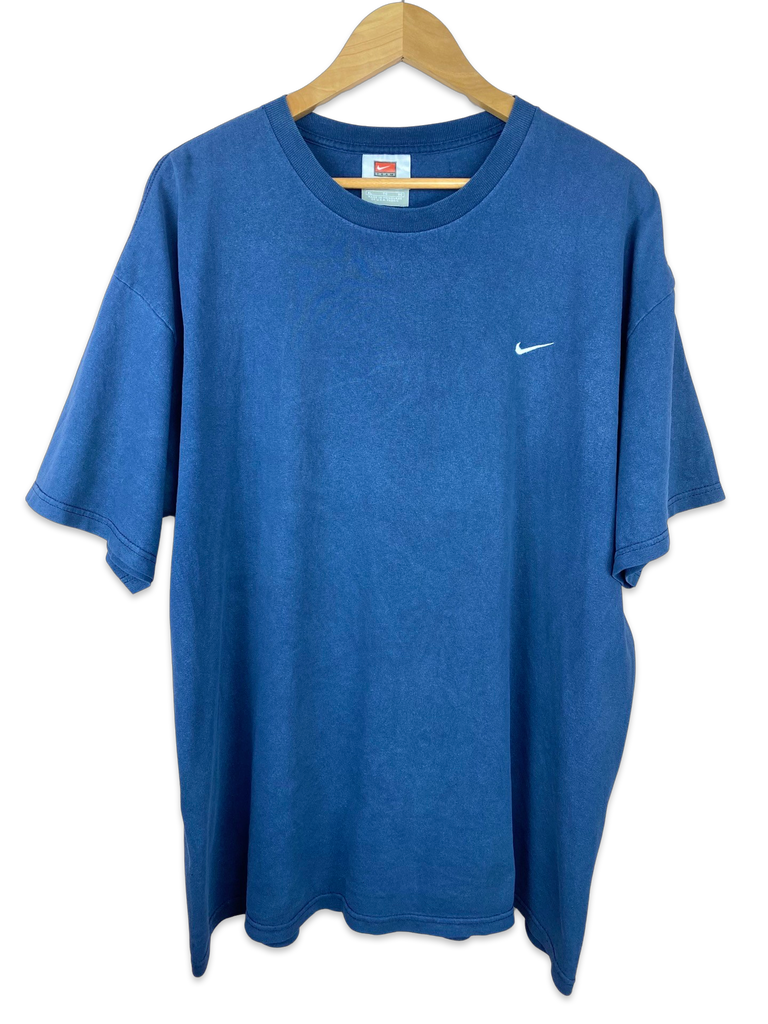 Vintage Blue Embroidered Nike Swoosh T-Shirt