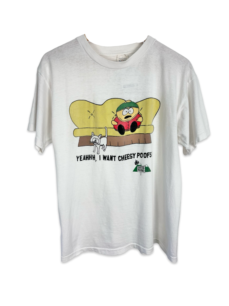 Vintage South Park Cartman Cheesy Poofs White T-Shirt (Large) – The ...