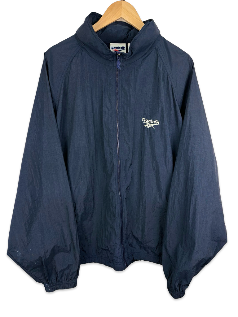 Vintage Reebok Navy Blue Half Zip Light Jacket 