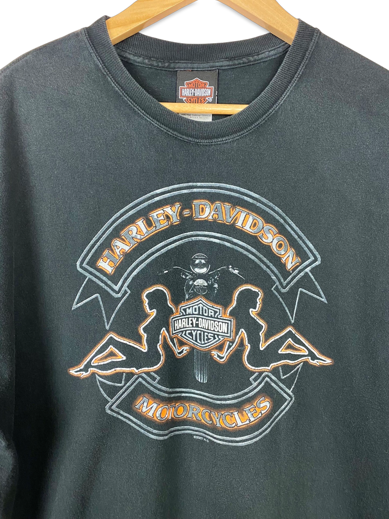 Y2K Harley Davidson Big Swamp Black T-Shirt
