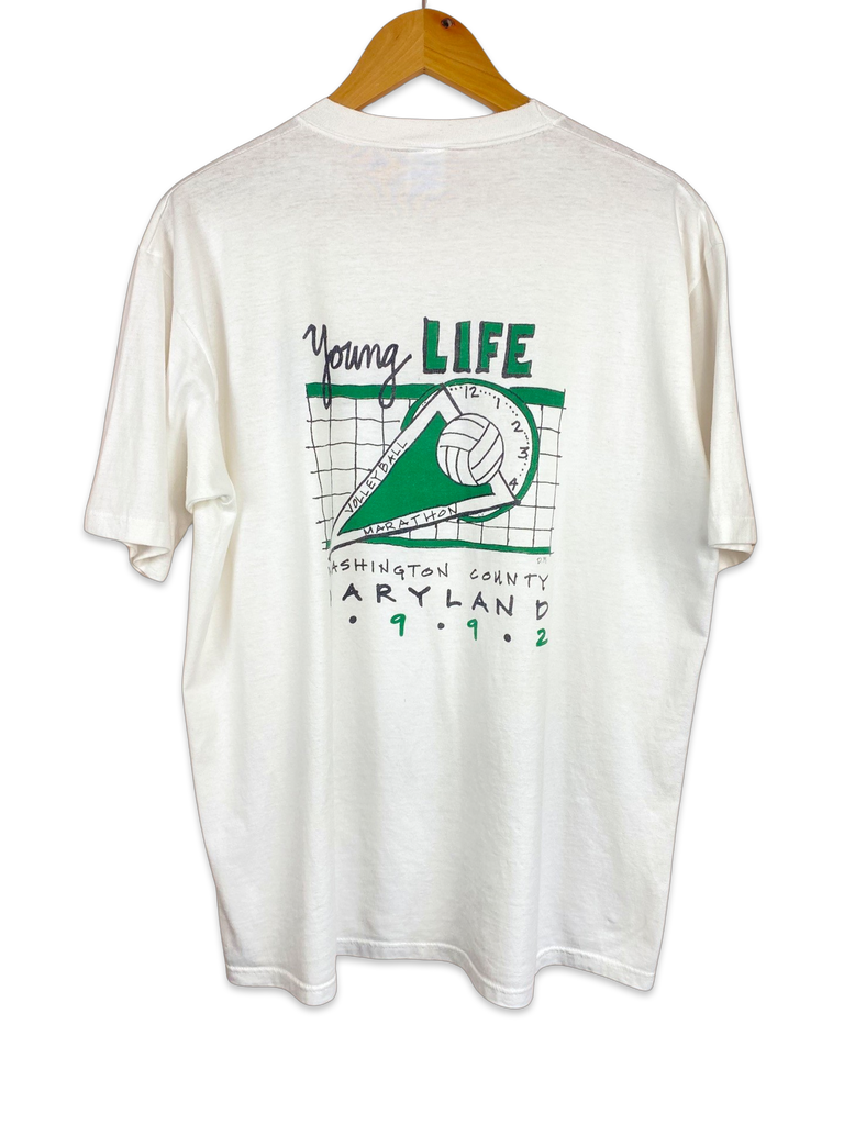 Vintage 1992 Young Life Volleyball White T-Shirt