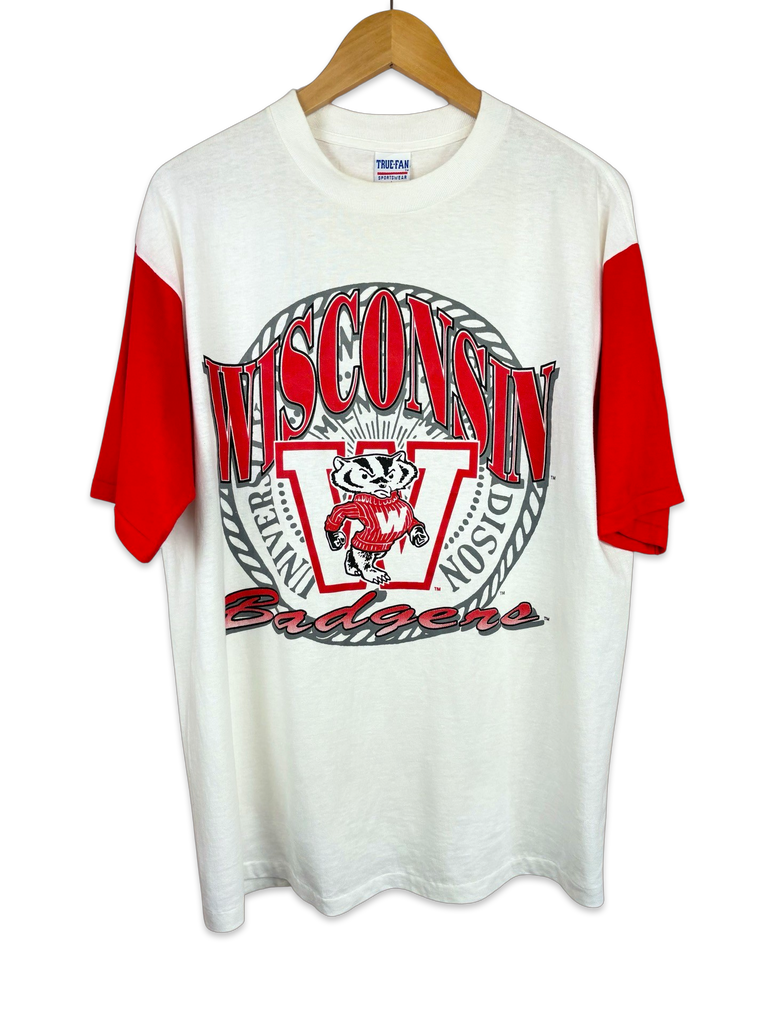 Vintage Wisconsin Badgers White T-Shirt