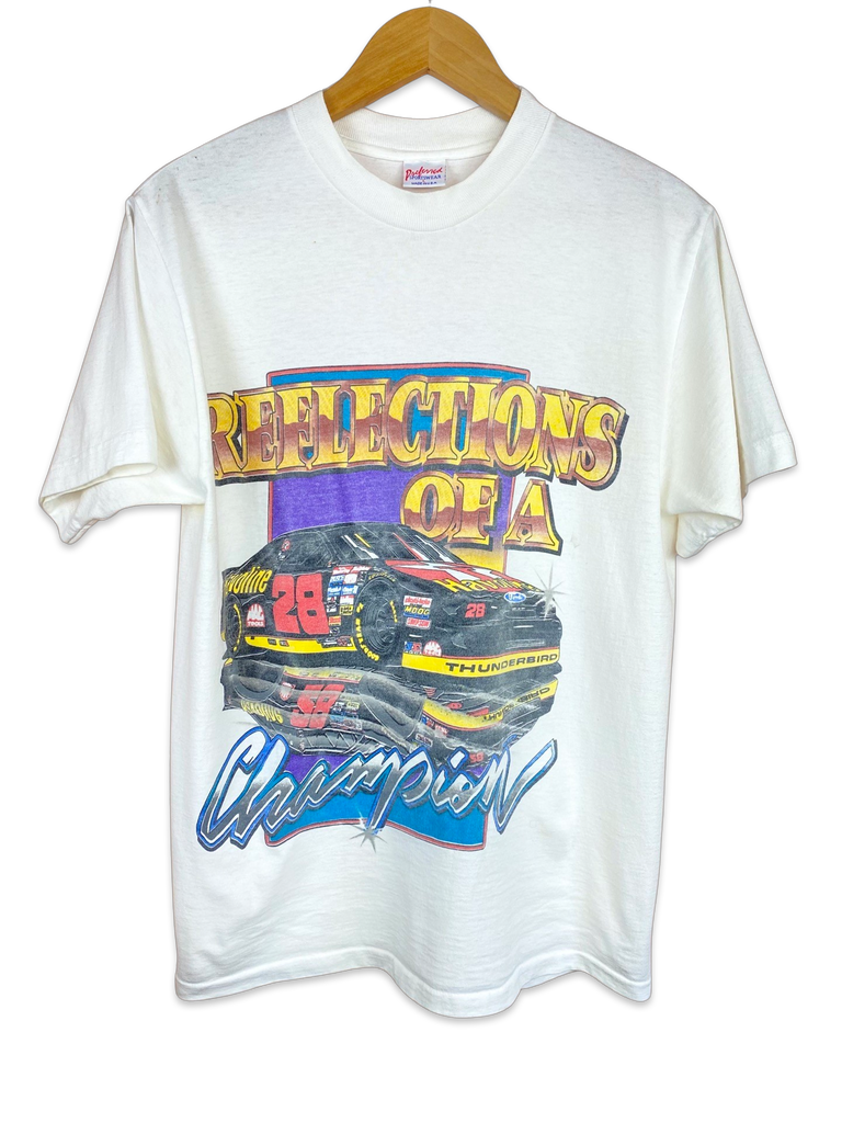 Vintage Reflections Of A Champion White Nascar T-Shirt 