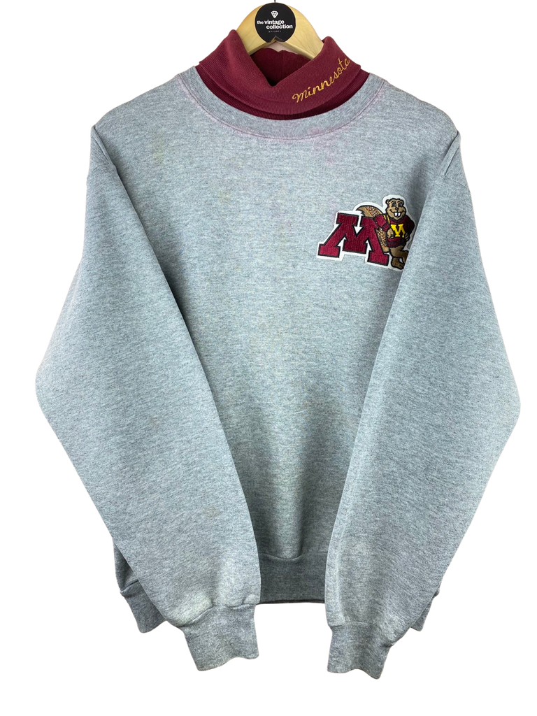 Vintage Minnesota Gophers Grey Mock Neck Sweatshirt