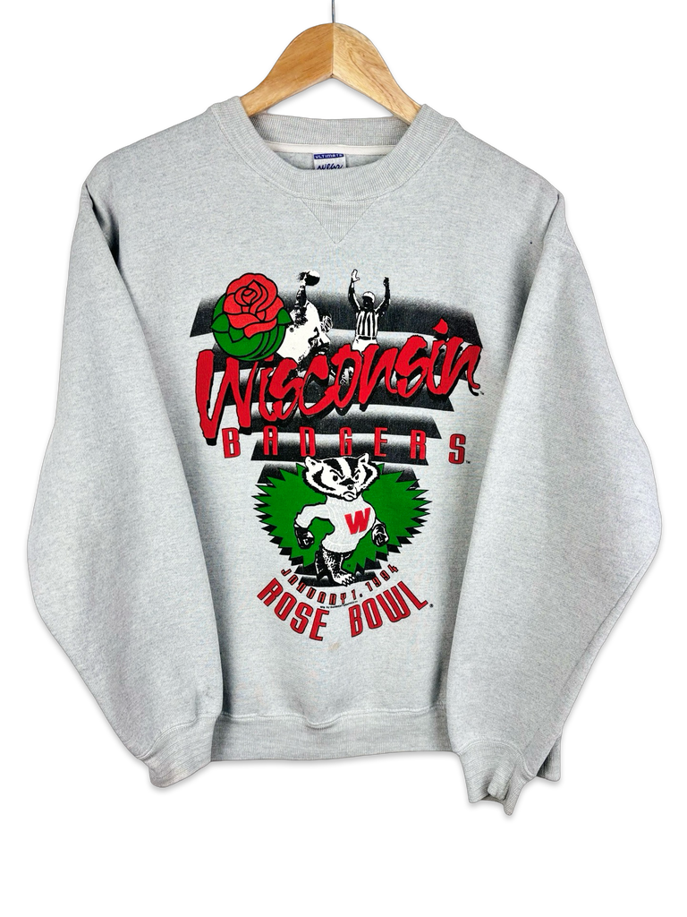 Vintage 1994 Wisconsin Badgers Rose Bowl Grey Sweatshirt