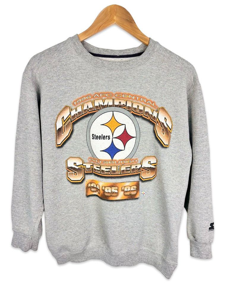 1996 Pittsburgh Steelers 94 95 96 Champions Grey Sweatshirt