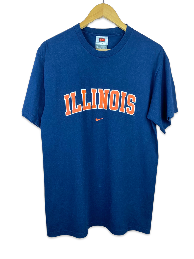 Y2K Nike Illinois Navy Blue T-Shirt