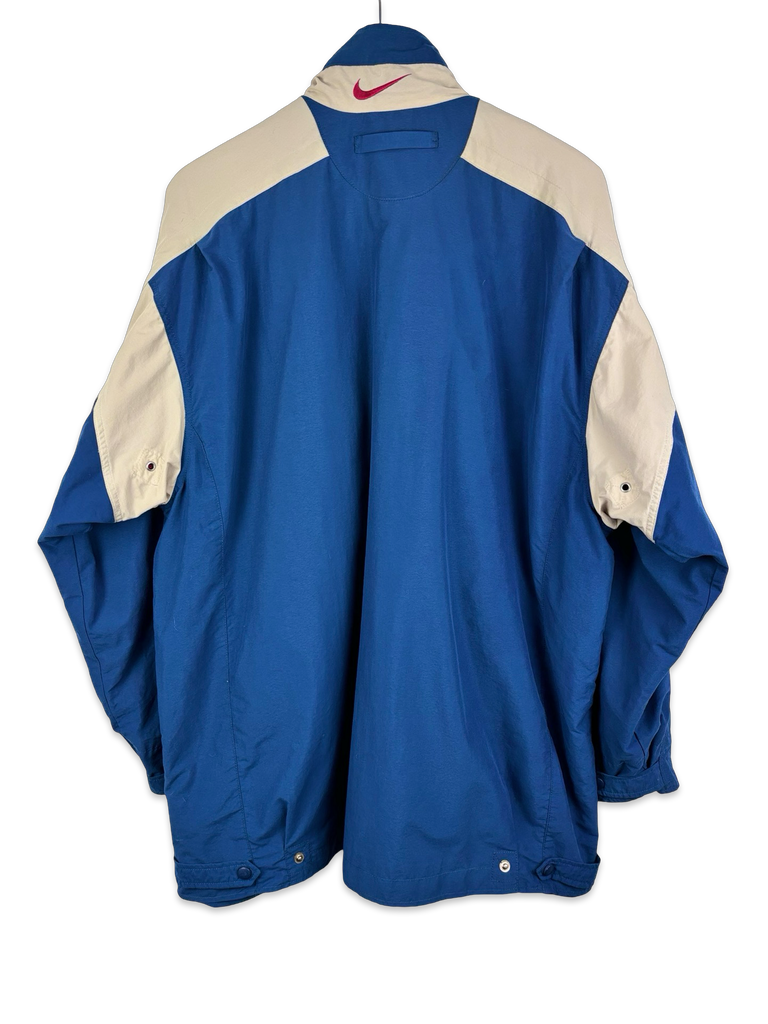 Vintage Blue &amp; White Nike Spellout Jacket