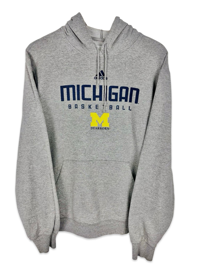 Michigan Basketball Adidas Grey Hoodie