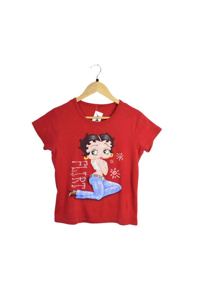 Y2K Womens Red Betty Boop T-Shirt
