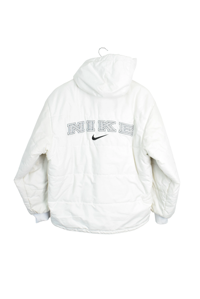 Vintage White Nike Spellout Puffer Jacket