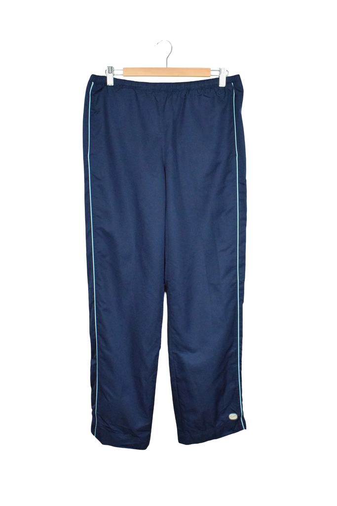 Y2K Womens Navy Blue Stripped Nike Track Pants 