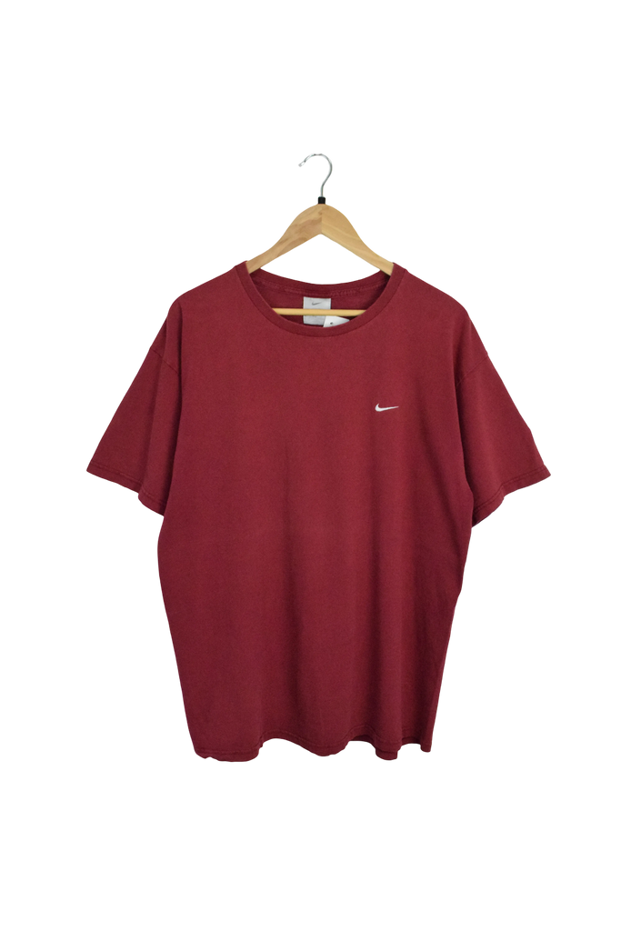 Vintage Nike Swoosh Burgundy T-Shirt 