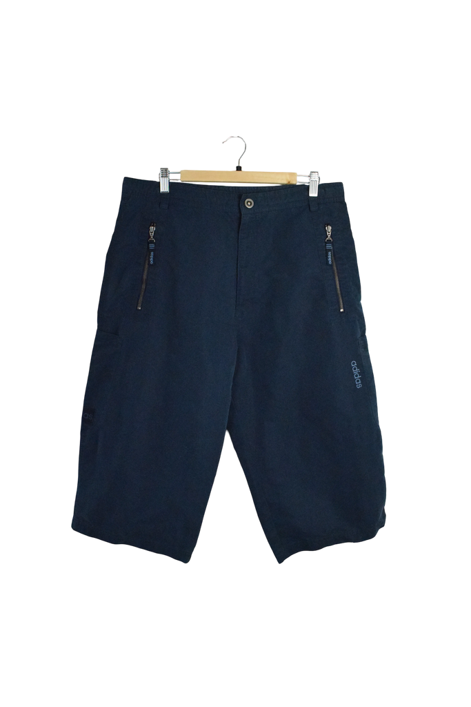 Vintage Navy Adidas 3/4 Track Shorts