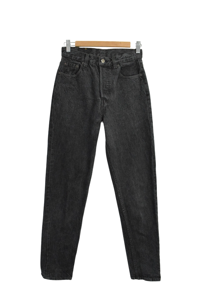 Vintage Women's Levi's 501 Black Denim Jean