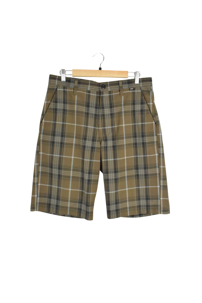 Vans Plaid Brown Shorts