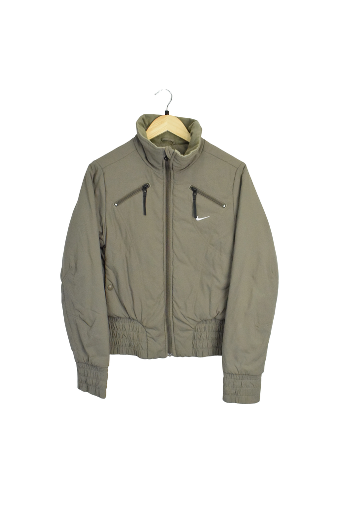 Y2K Women's Brown Nike Quilted Jacket