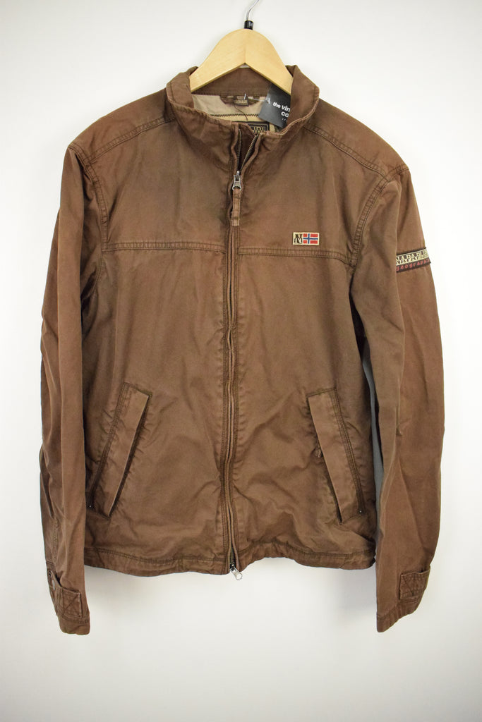 Vintage Napapijri Geographic Brown Jacket