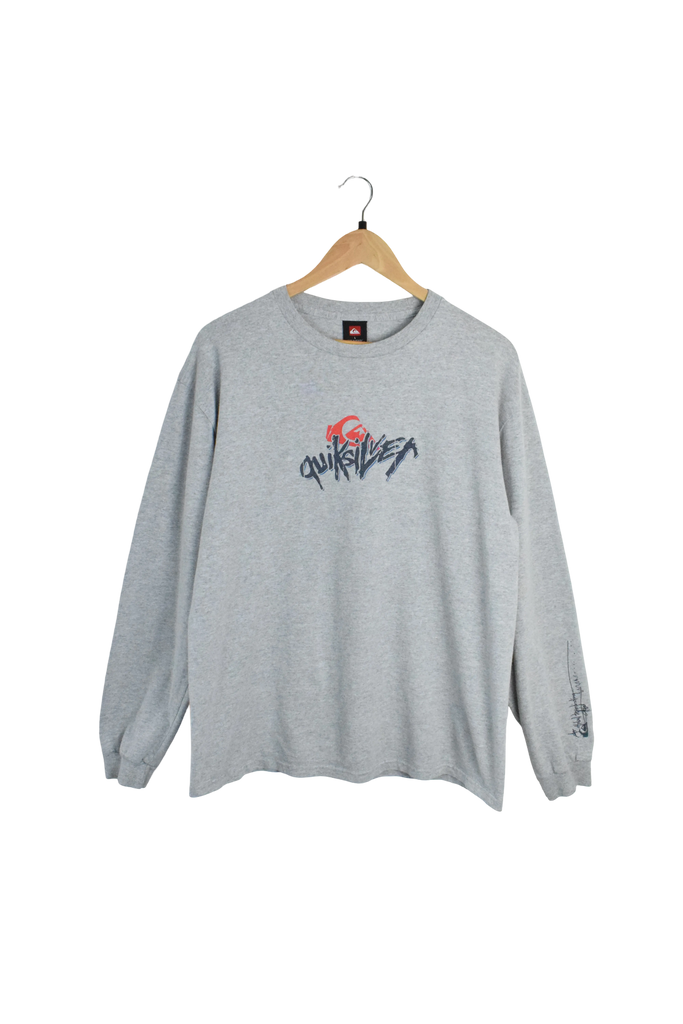 Y2K Quiksilver Longsleeve Grey T-Shirt 