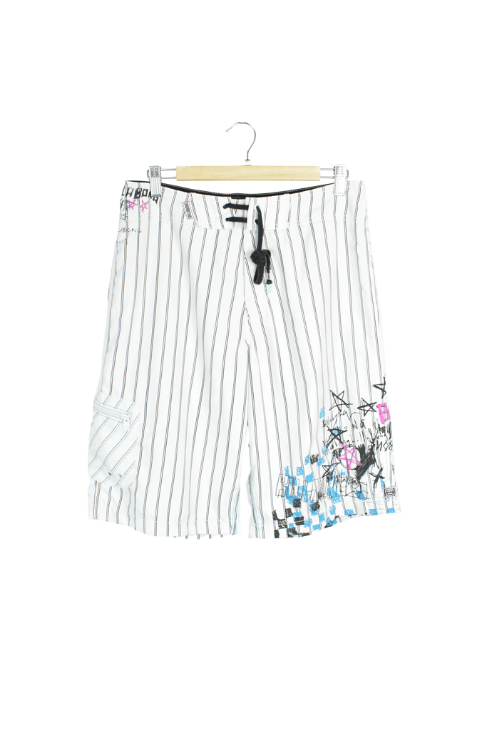 Y2K White Billabong Boardshorts