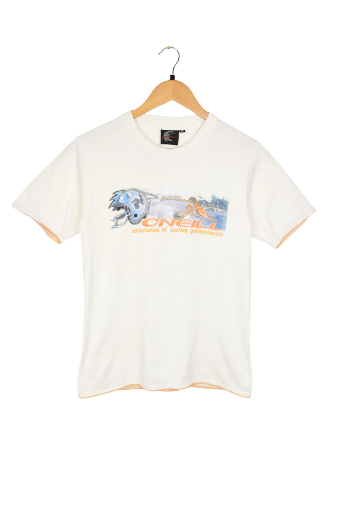 Vintage O'Neill White Graphic Surf T-Shirt 
