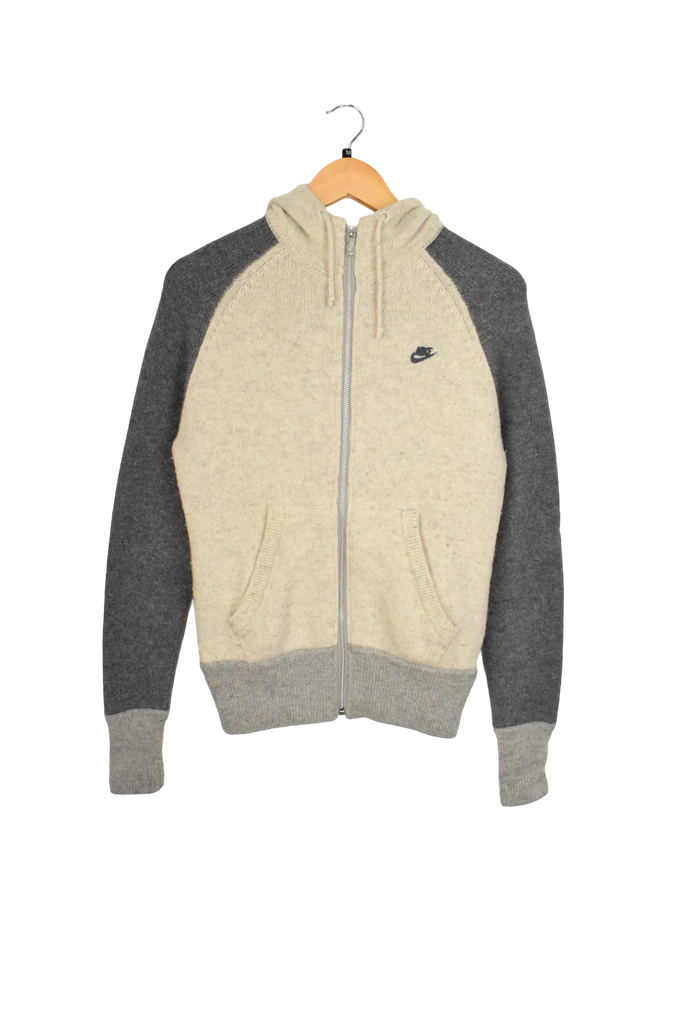 Y2K Nike Wool Knit Zip-Up Hoodie