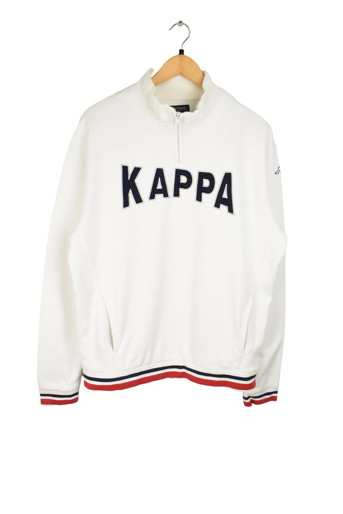 Vintage Y2K White Kappa Quarter-Zip Sweatshirt 