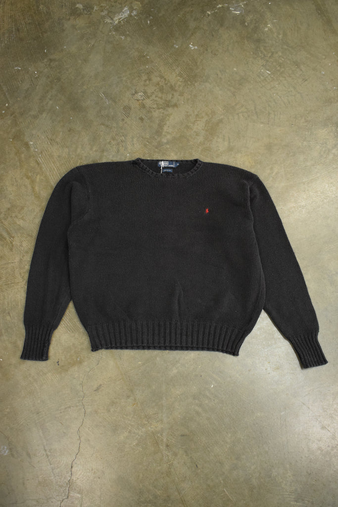 Vintage Ralph Lauren Dark Brown Sweater Knit 