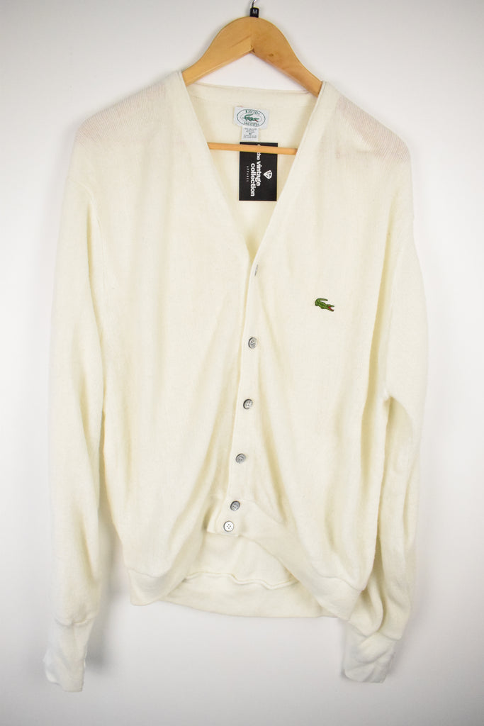 Vintage White Lacoste Cardigan