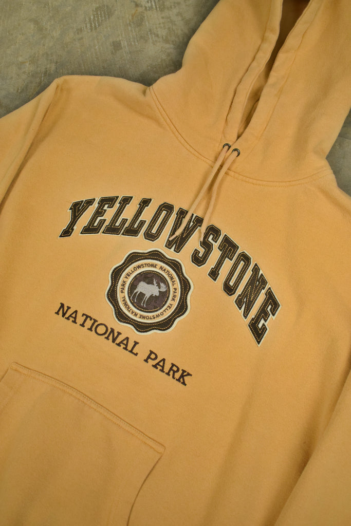 Vintage Yellow Stone National Park Embroidered Hoodie 