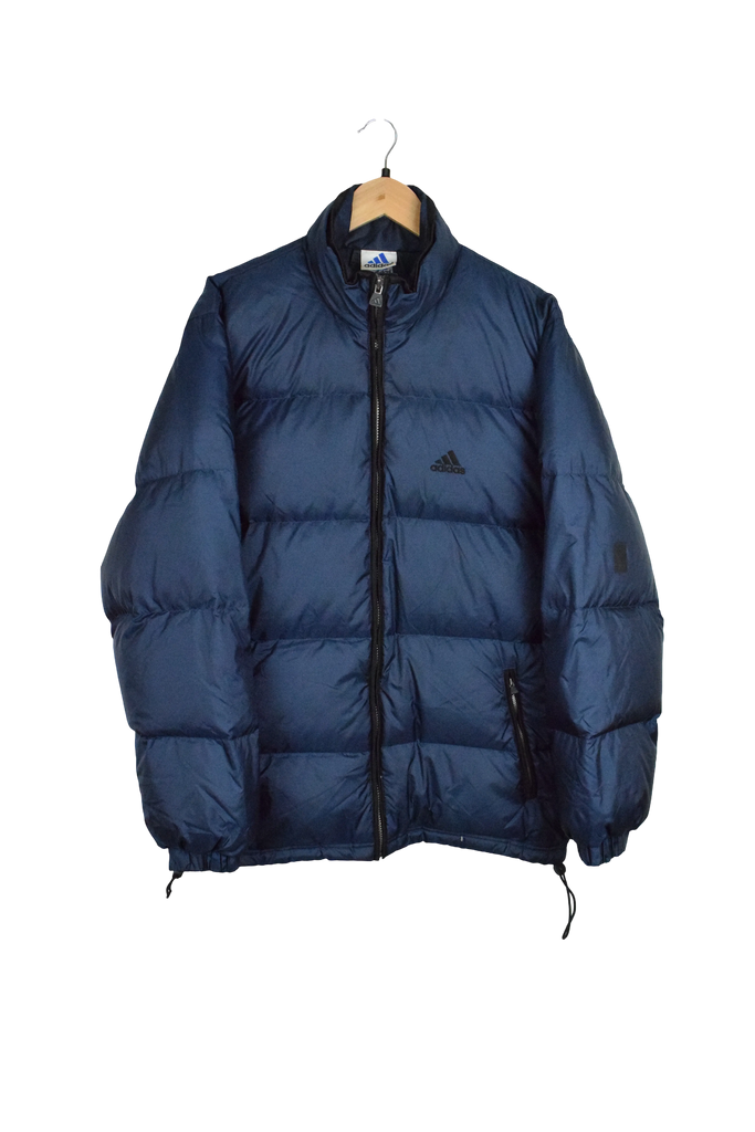 Vintage Navy Blue Adidas Puffer Jacket