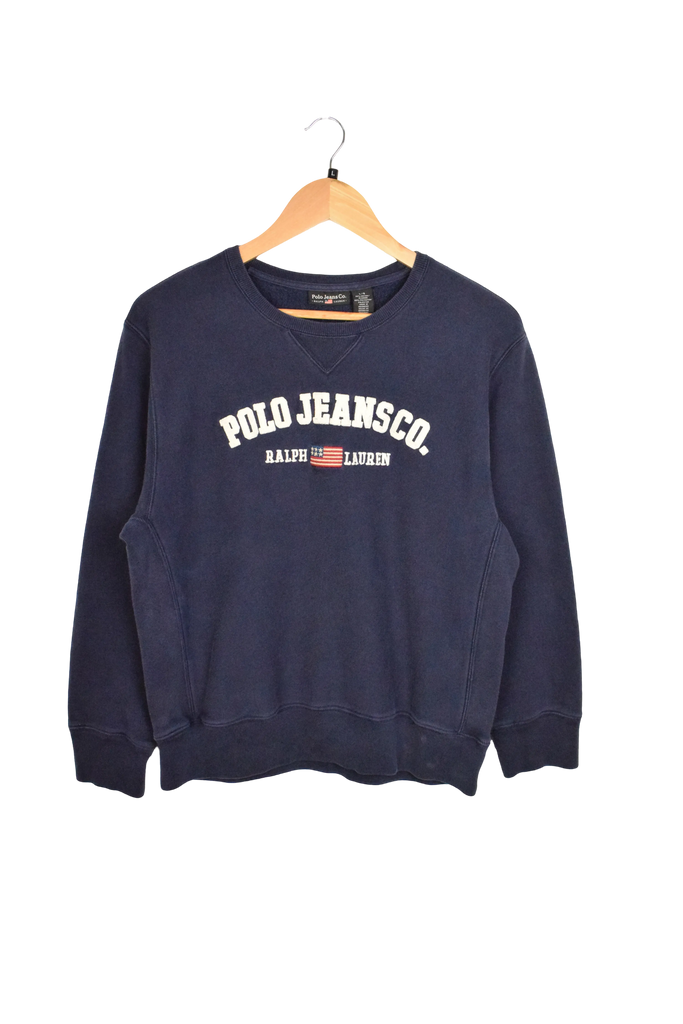 Vintage Polo Jeans Navy Blue Sweatshirt
