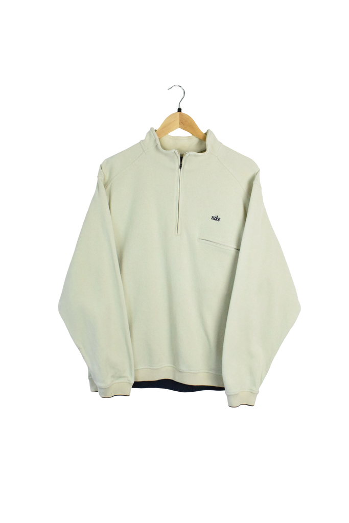 Vintage Beige Nike Quarter-Zip Sweatshirt