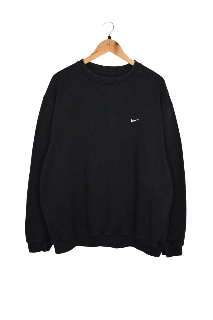 Vintage Black Embroidered Swoosh Nike Sweatshirt
