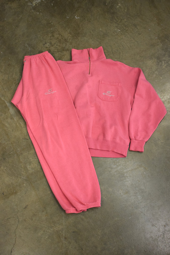 Vintage Pink Champion Jacket Set
