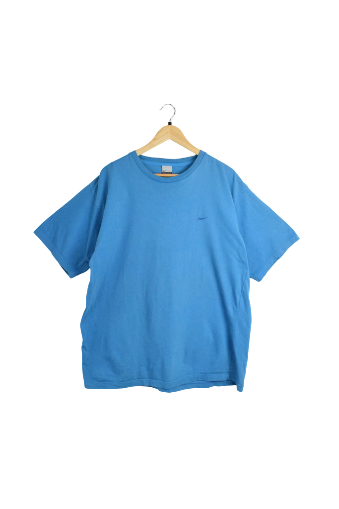 Vintage Blue Nike Embroidered Swoosh T-Shirt