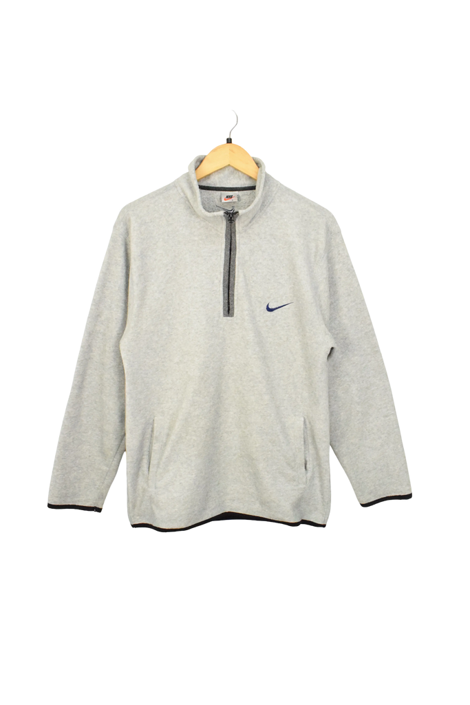 Vintage Grey Nike Fleece Quarter-Zip Sweatshirt