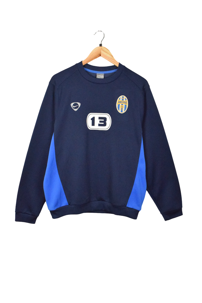 Y2K Nike Navy Blue Amerina Sweatshirt 