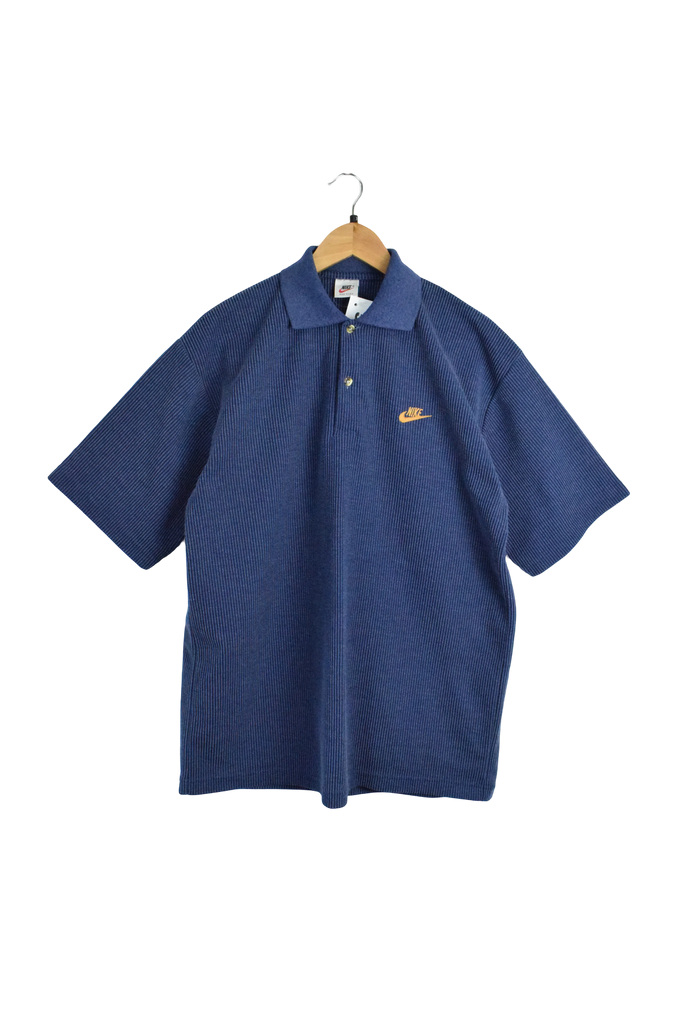 Vintage Nike Navy Blue Polo Shirt