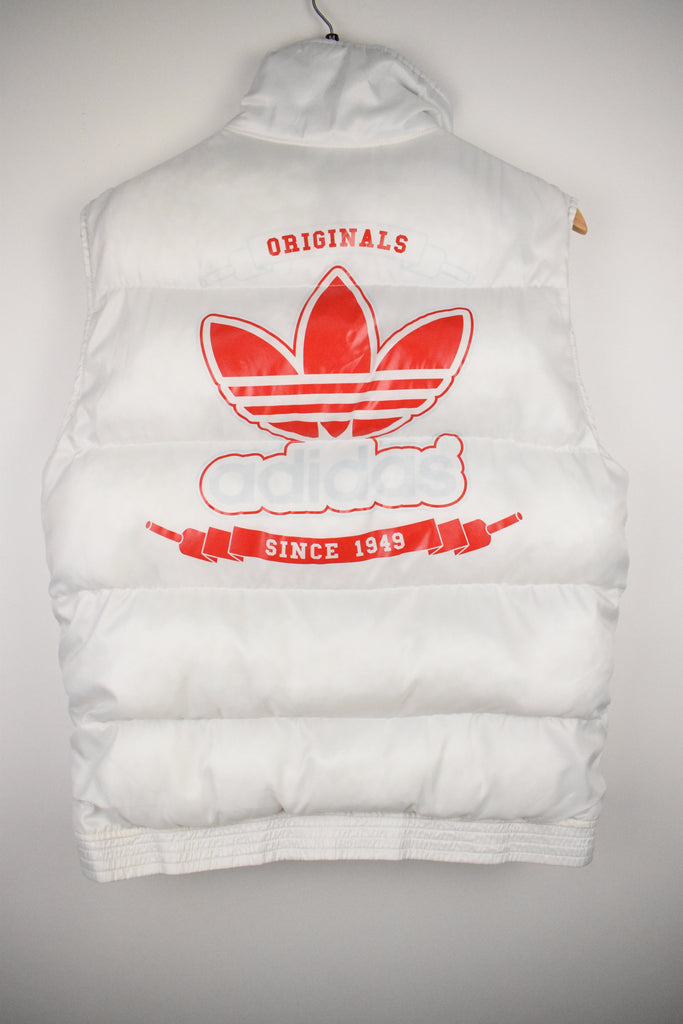 Y2K White Reversible Adidas Vest