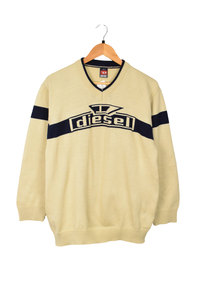 Vintage Beige Diesel Knit Sweatshirt